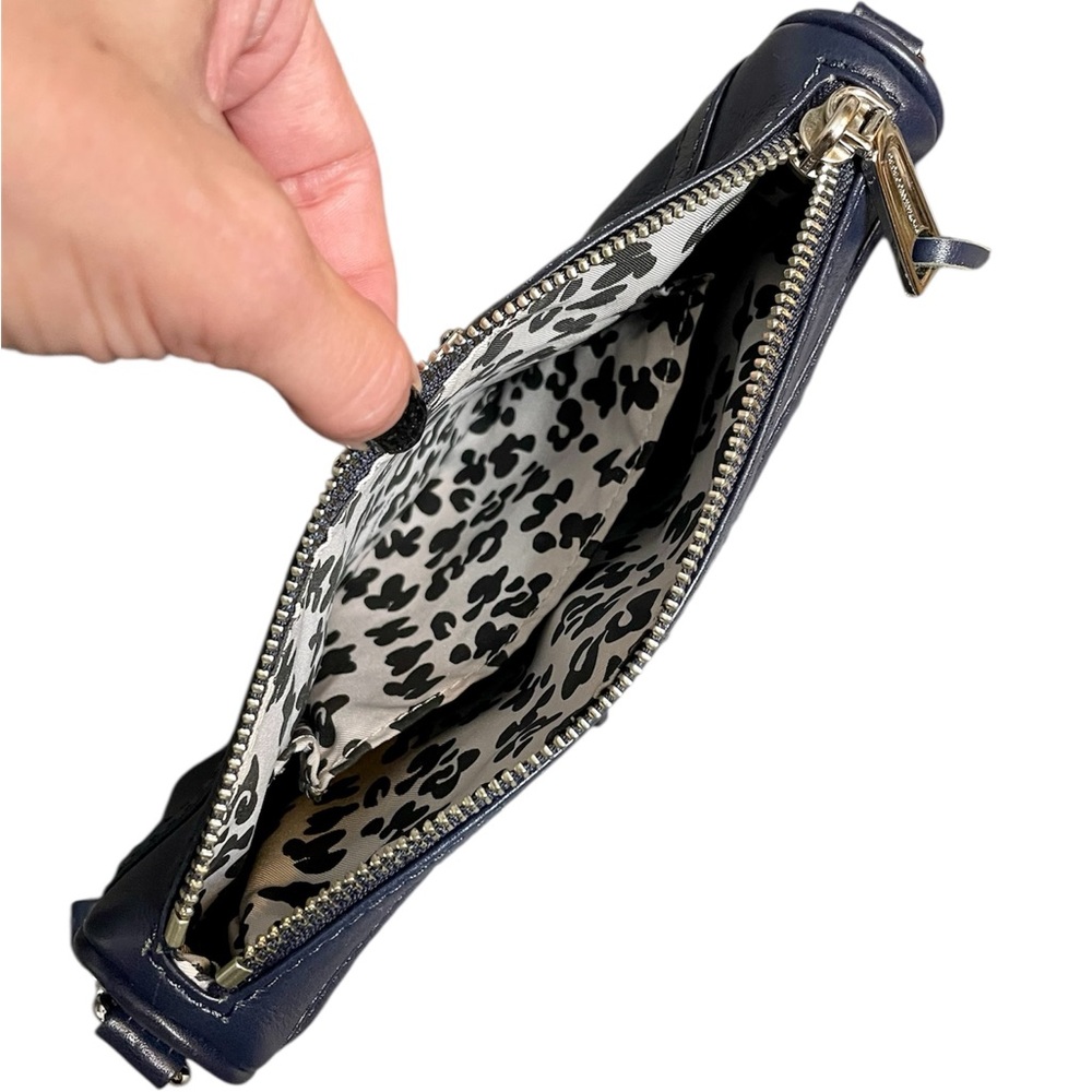Rebecca Minkoff Deep Navy Convertible Fringe Crossbody Clutch Mini M.A.C. Bag - Picture 7 of 9